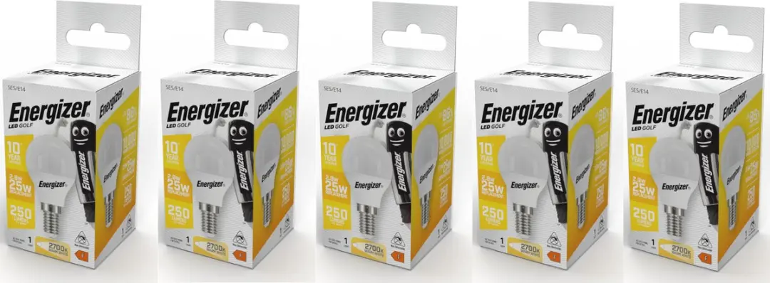 Energizer E14 LED Kogellamp 2,9W Warmwit - 5 Stuks