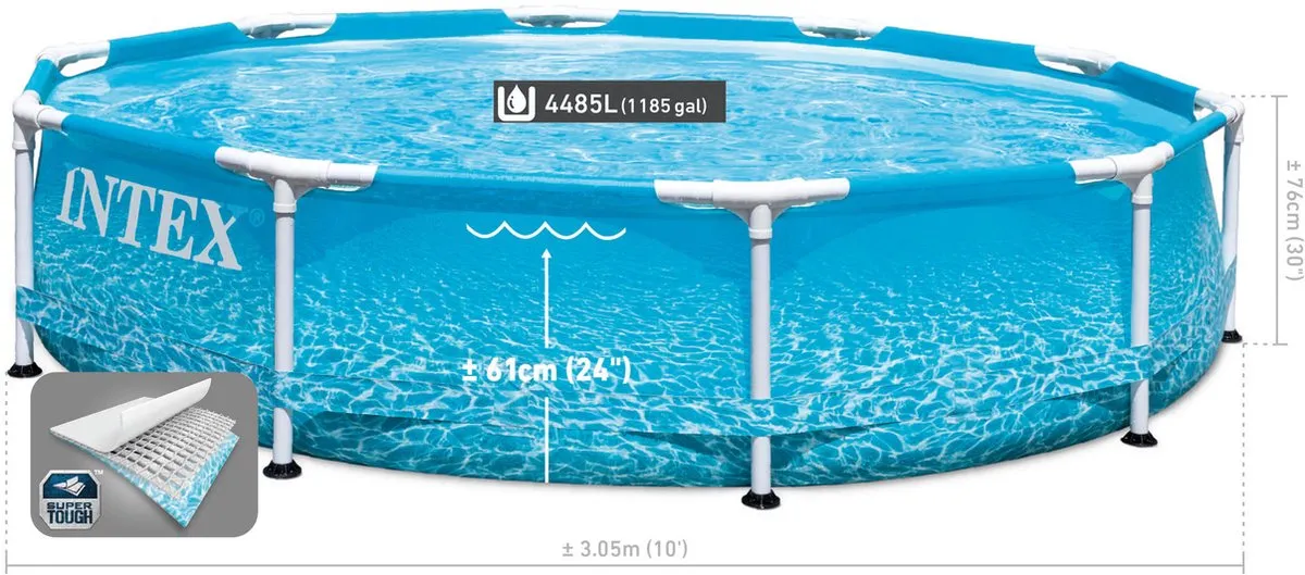 Intex Beachside Opzetzwembad 305cm - 4485L - Lichtblauw