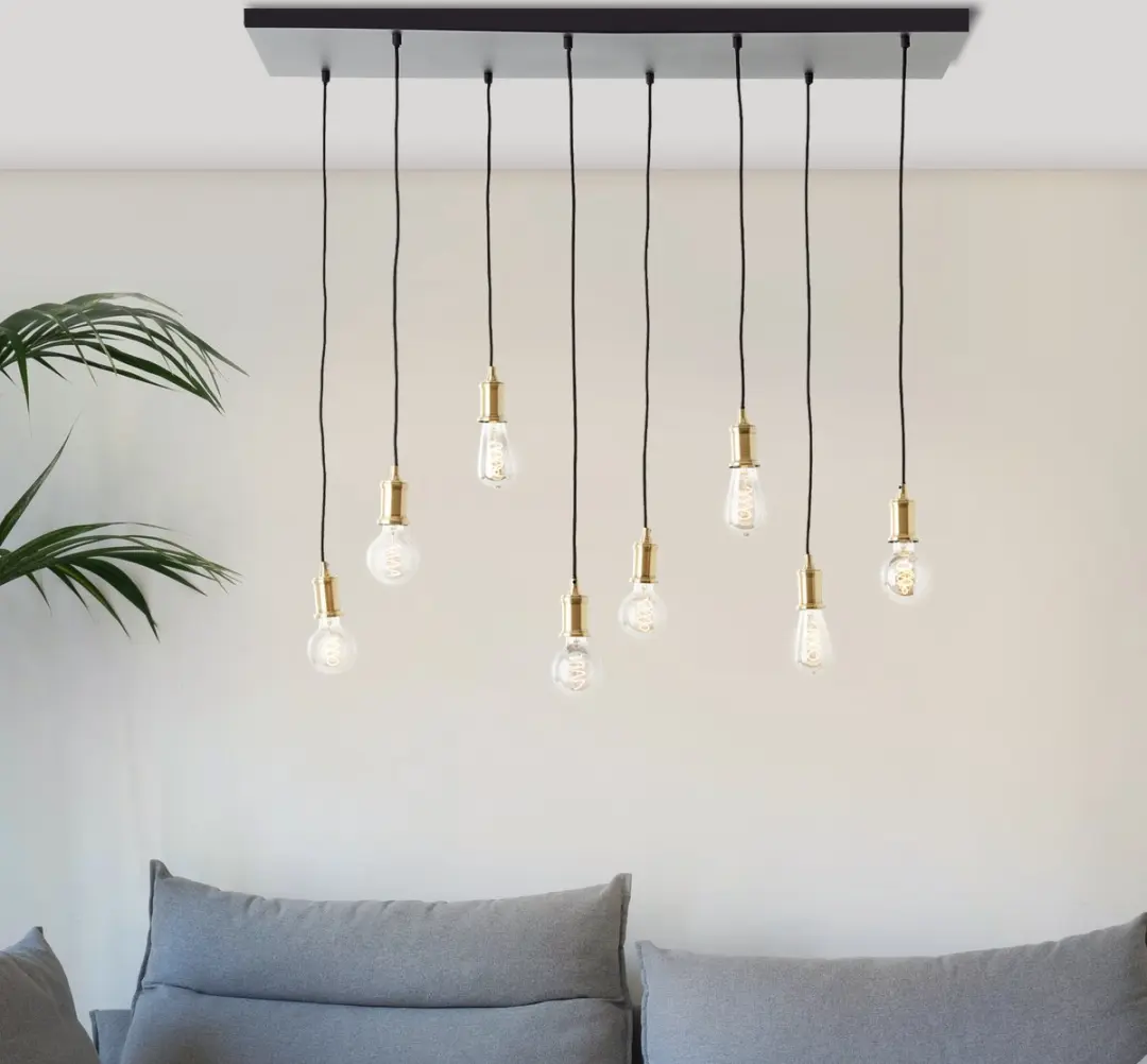 Brilliant Darcia Hanglamp E27 - 8x60W - Zwart