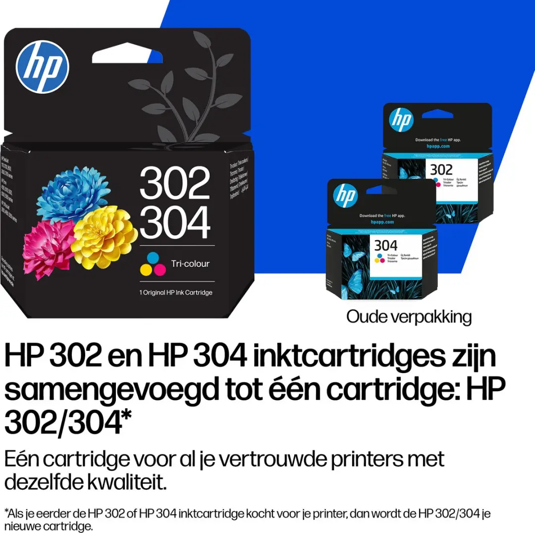 HP 302XL Cyaan/Magenta/Geel Inktcartridge - 3 Stuks