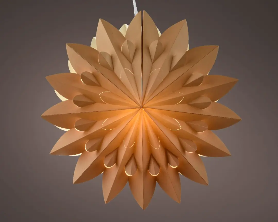 Ster LED karton 40cm met timer Amber