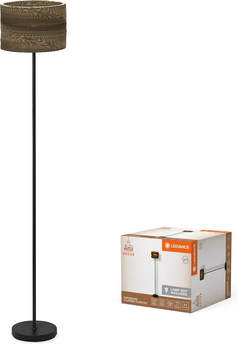 LEDVANCE Decor Karton Cilinder Vloerlamp E27