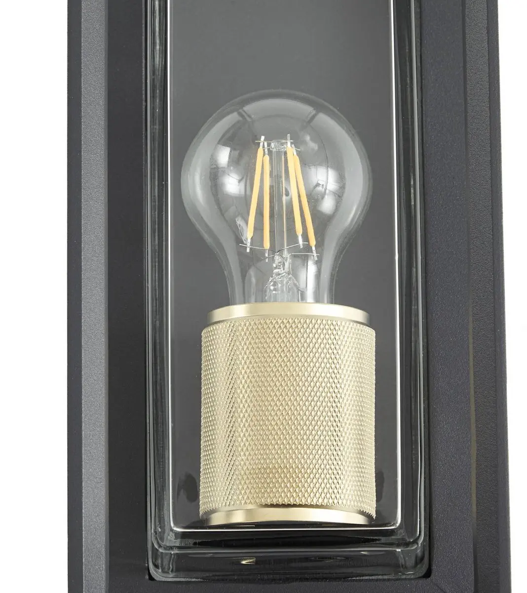 ARCCHIO Wandlamp Buiten Aluminium Glas 1 Licht - Antraciet/Messing