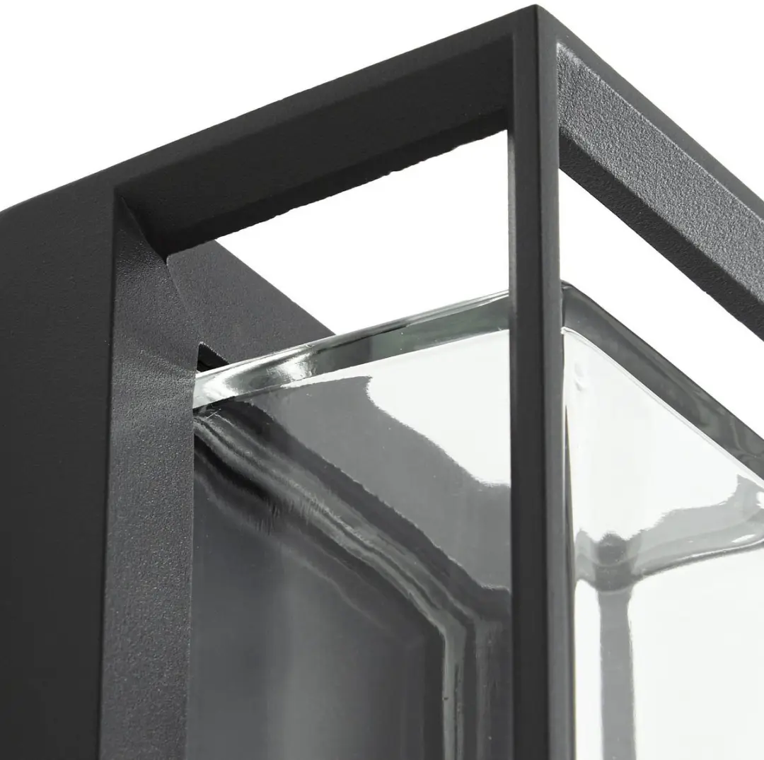 ARCCHIO Wandlamp Buiten Aluminium Glas 1 Licht - Antraciet/Messing