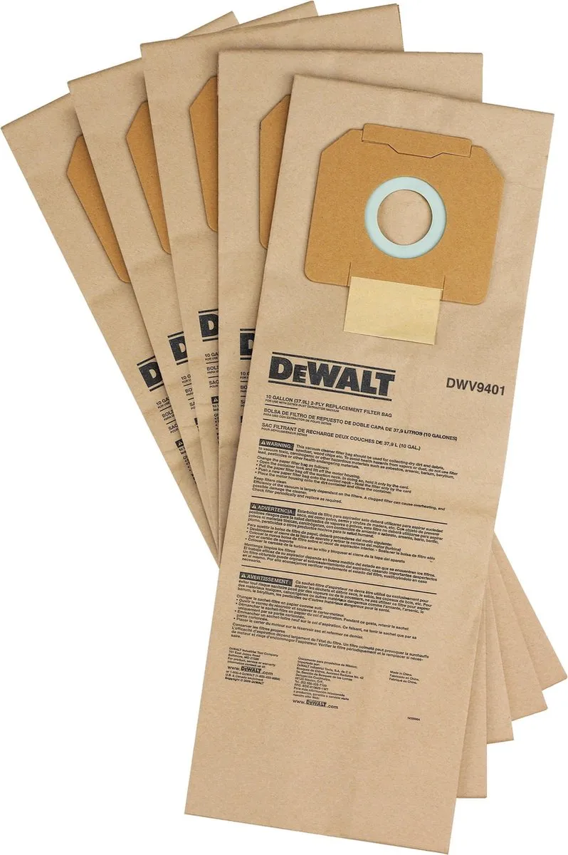 DeWalt DWV9402 Fleece Opvangzak - 5 Stuks