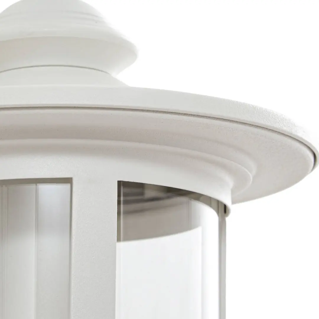 Lindby Wandlamp Buiten Aluminium Glas 1xE27 Wit Transparant