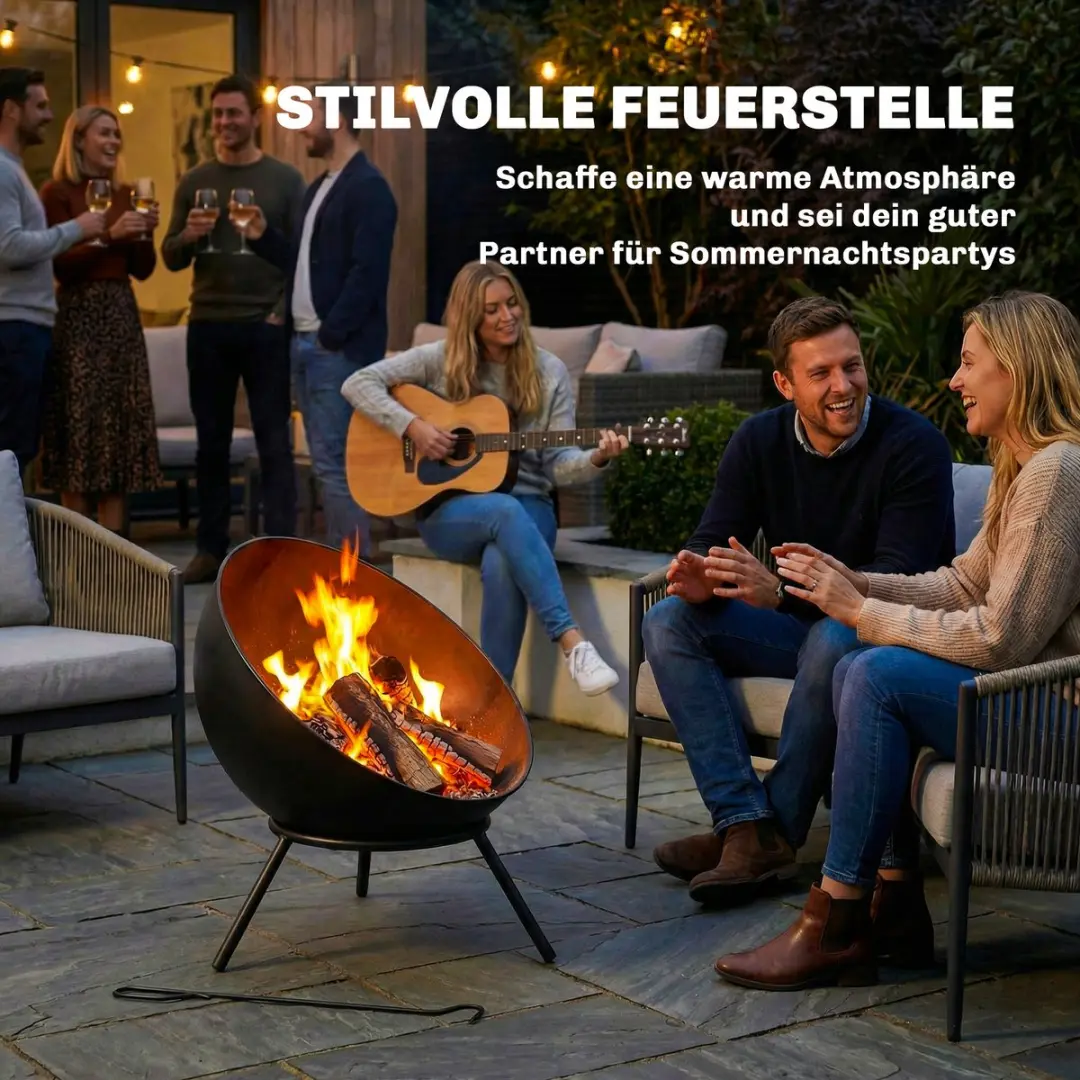 Outsunny Vuurkorf Metaal 60L - Zwart