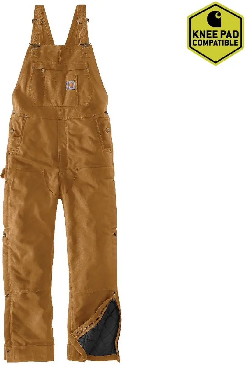 Carhartt Firm Duck Geïsoleerde Latzhose - XL - Bruin