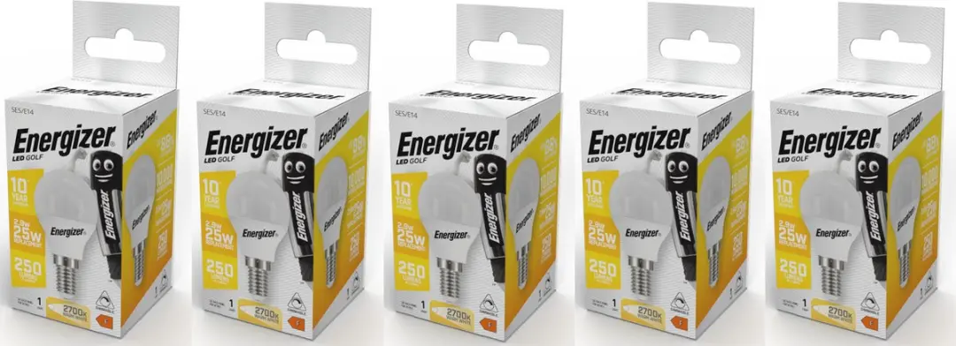 Energizer E14 LED Kogellamp 2,9W Warmwit - 5 Stuks