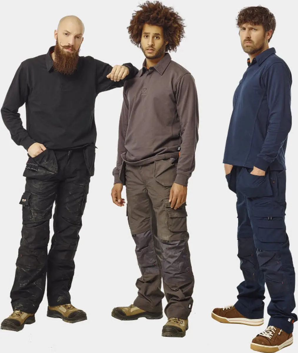 Herock Troja Polo lange mouwen - XXL - Zwart