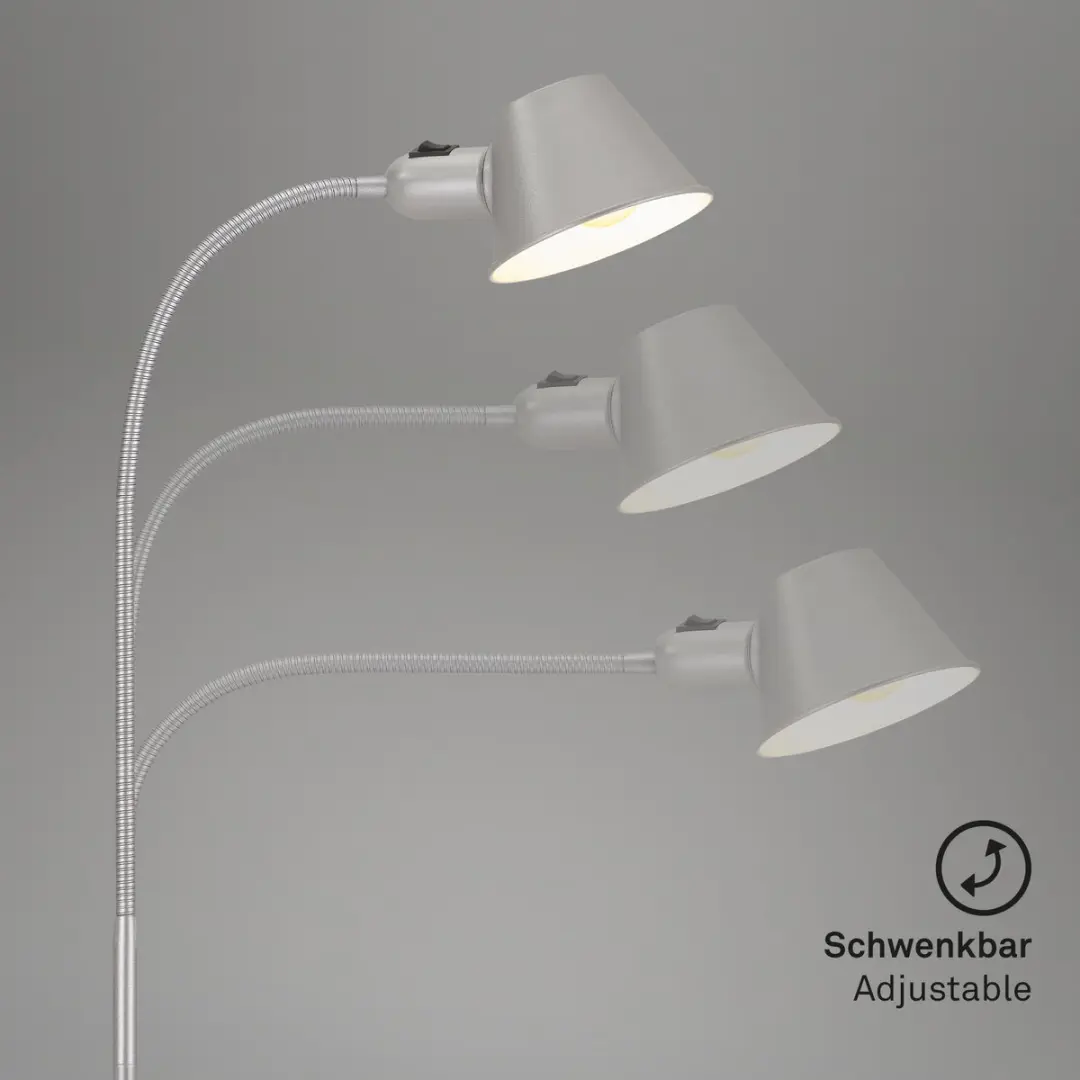 Briloner Tafellamp Flexibel 65cm - Chroom - E27 10W