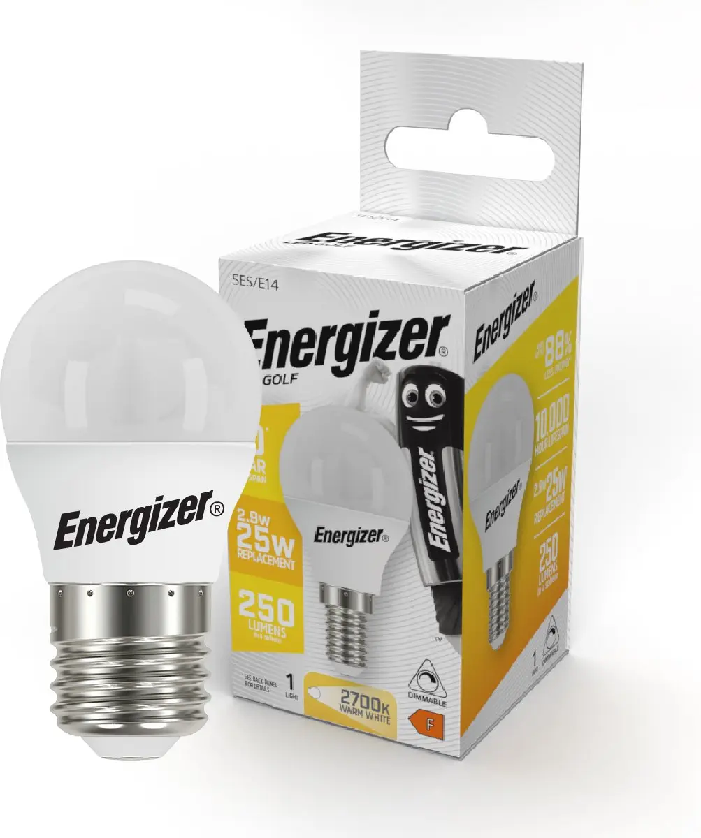 Energizer LED Kogellamp E27 4,9W Warmwit
