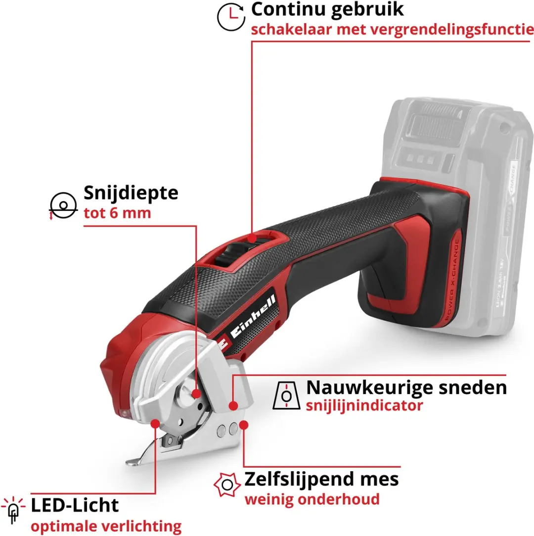 Einhell Accu Universele Snijder TE-UC 18/6 Li Solo 18V - MPN 4432010