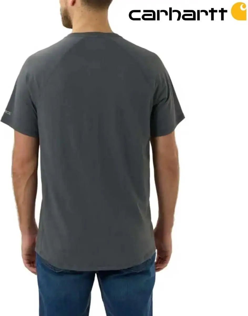 Carhartt Force Flex Block Logo T-shirt Heren M - Carbon Heather