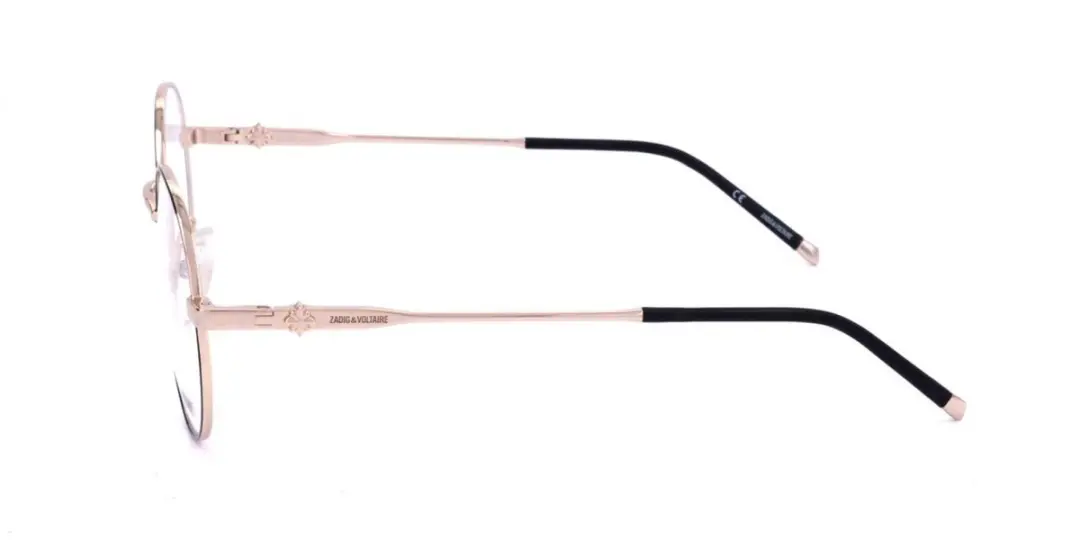 Zadig & Voltaire VZV215 Brilmontuur - Shiny rose gold met zwarte delen - afbeelding 3 van 3