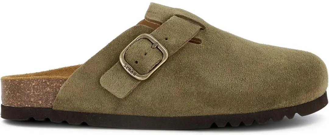 Scholl Fae New Suede Instappers Khaki