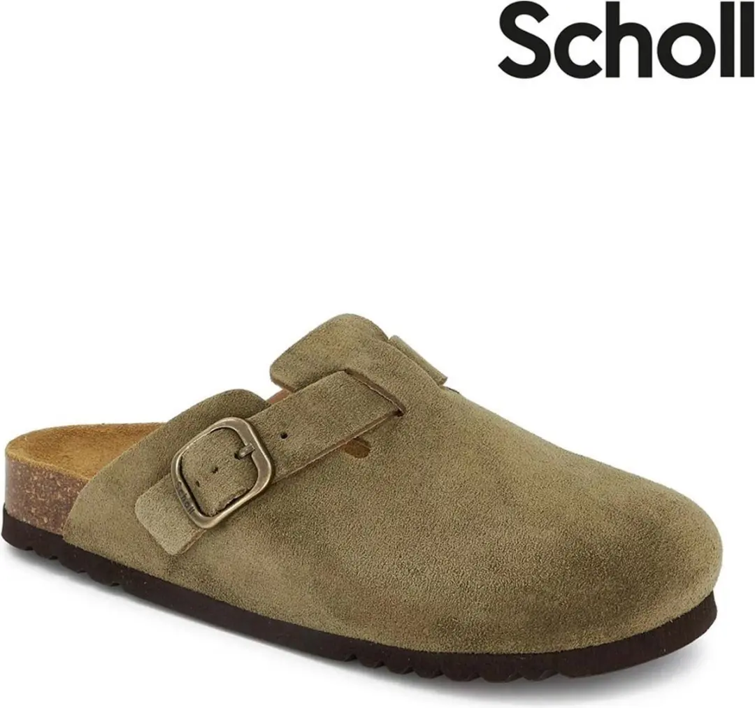 Scholl Fae New Suede Instappers Khaki