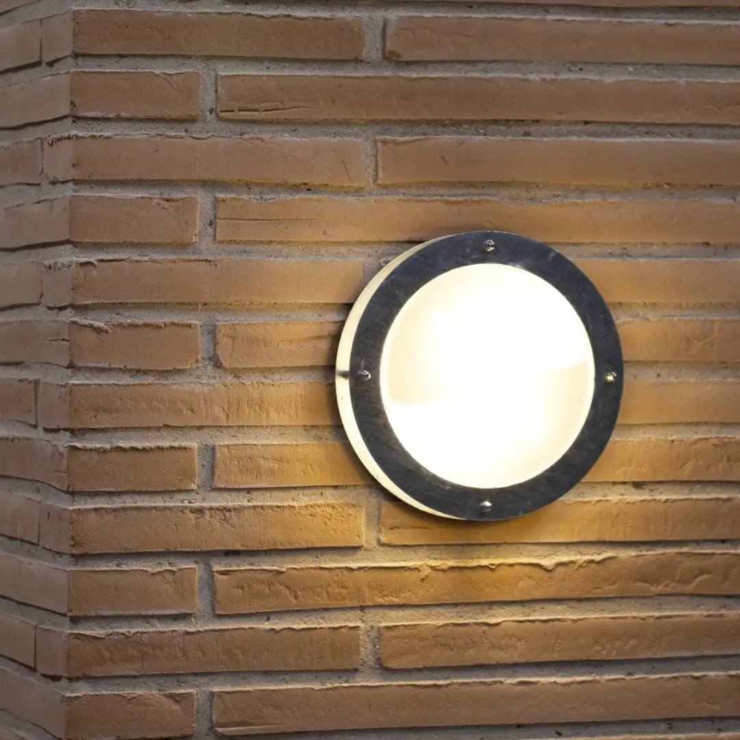 Nordlux Wandlamp Buiten Malte - Gegalvaniseerd - IP54 - Ø24cm - Grijs