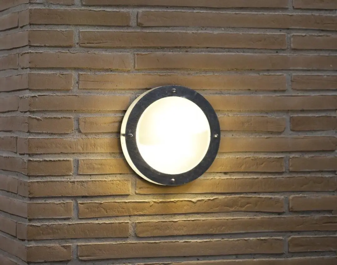 Nordlux Wandlamp Buiten Malte - Gegalvaniseerd - IP54 - Ø24cm - Grijs