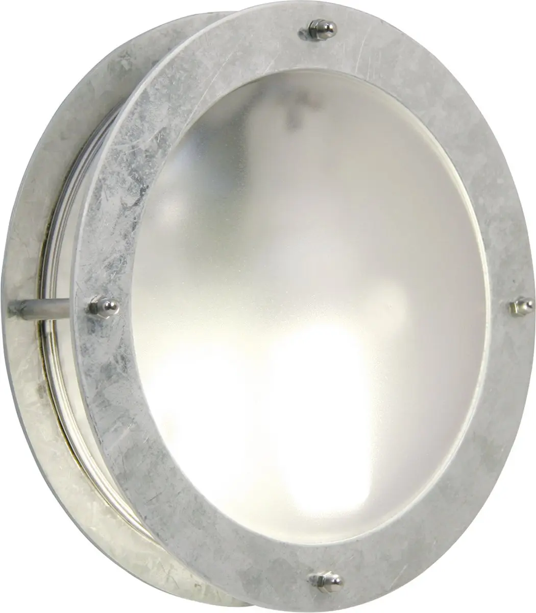 Nordlux Wandlamp Buiten Malte - Gegalvaniseerd - IP54 - Ø24cm - Grijs