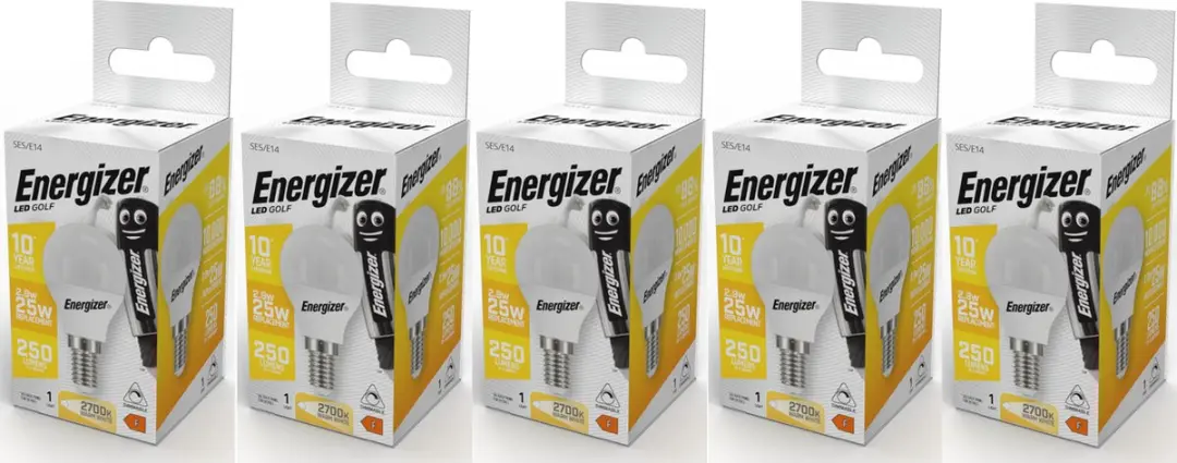Energizer LED Kogellamp E14 4,9W Warmwit - 5 Stuks