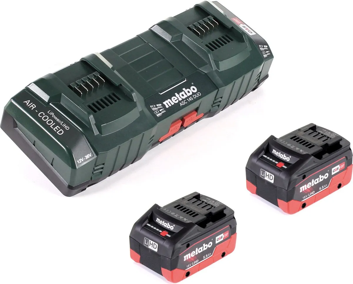 Metabo ASC 145 DUO Basisset - 2x 5,5Ah LiHD Accu