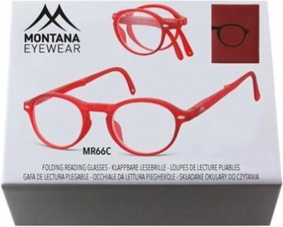 Montana Opvouwbare Leesbril +1,50 - Rood