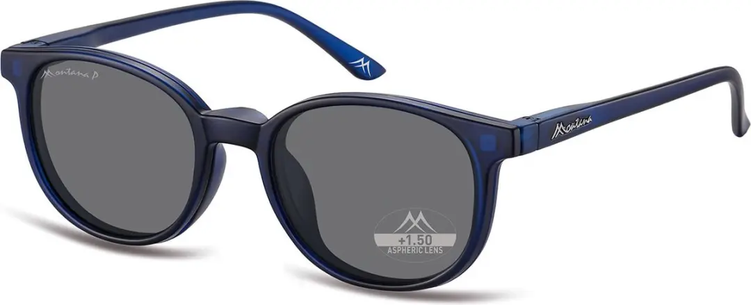 Montana Leesbril MRC2B +3.50 Blauw - inclusief Clip-on Zonnebril