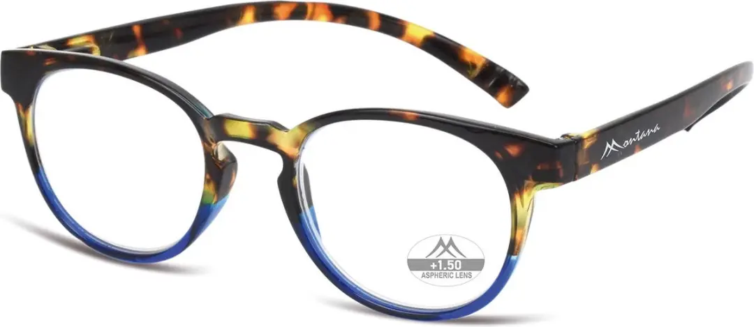 Montana MNR1A Leesbril Tortoise Blauw +1.00 - Rond