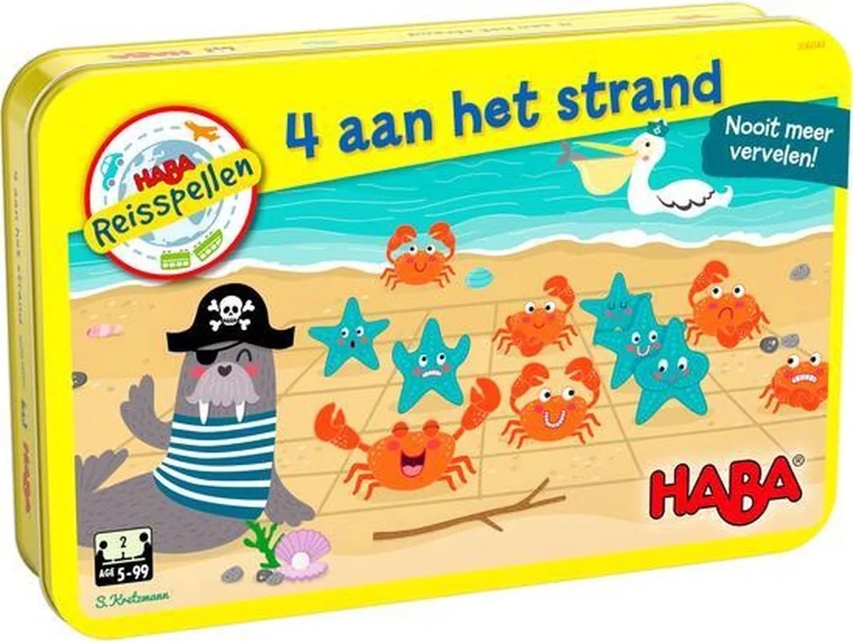 Haba Reisspel 4 Aan Het Strand Magnetisch