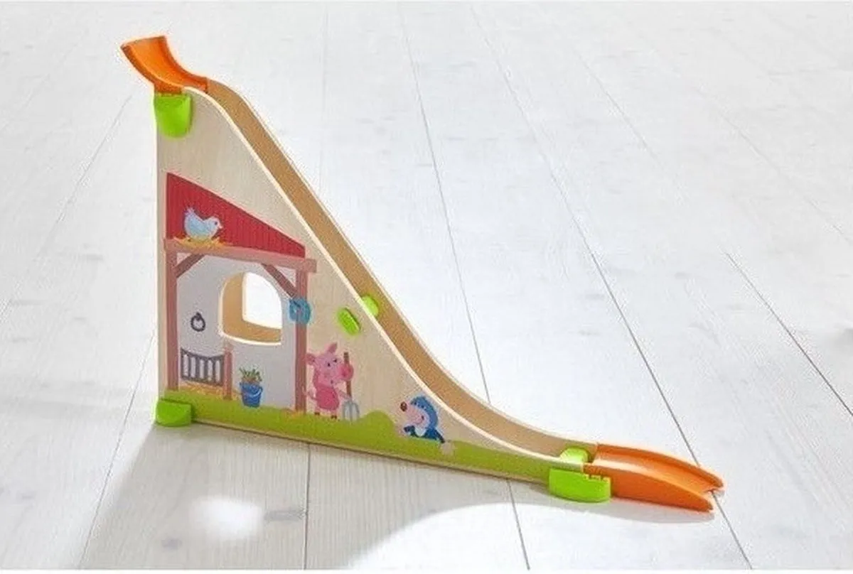 Haba Kullerbü Knikkerbaan Kegelboerderij - 16 Delen - Multi Color