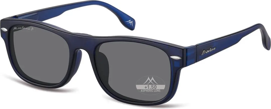 Montana Leesbril MRC1B +1.50 Blauw - inclusief Clip-on Zonnebril