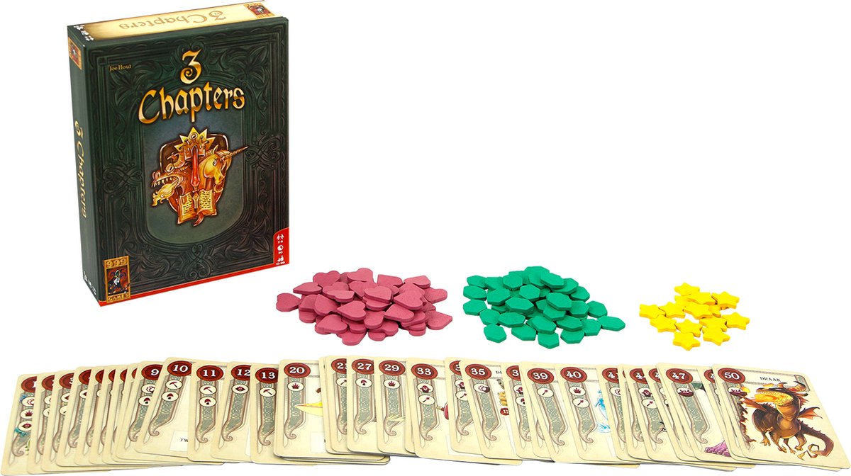 999 Games - 3 Chapters - Kaartspel - Origineel en Uitdagend Slagenspel - Easy to learn, hard to master! -Klein cadeautje