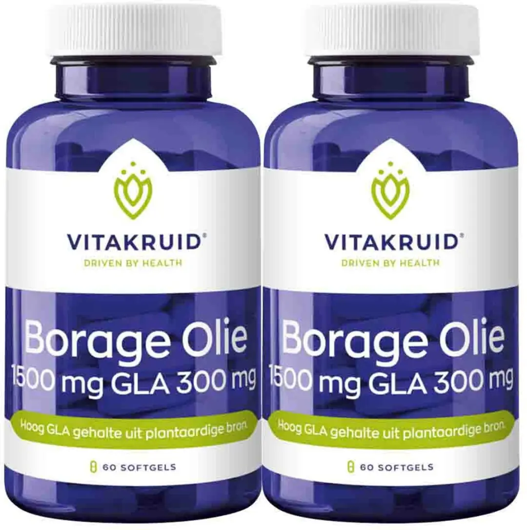 Vitakruid Borage Olie 1500mg GLA 300mg - 120 Softgels - afbeelding 6 van 6