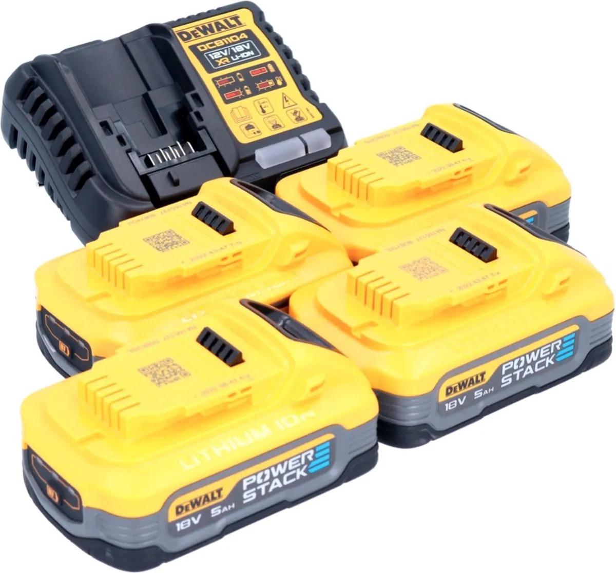 DeWalt DCB1104 H4 Accustartset 12V/18V - 4x 5.0Ah Powerstack