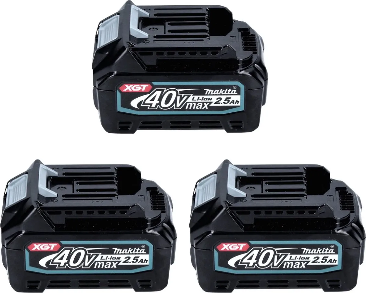 Makita Power Source Kit 40V max - 3x BL4025 2,5Ah + DC40RA Snellader