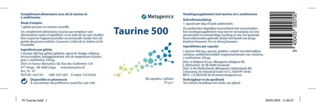 Metagenics Taurine 90 Capsules