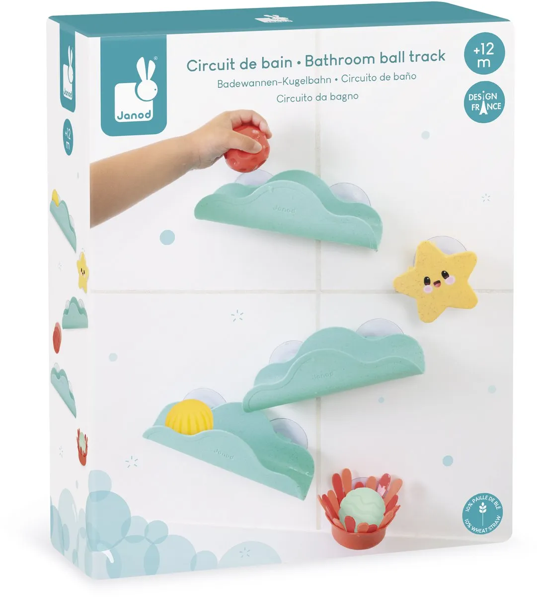 Janod Badspeelgoed Ballenbaan Circuit 11.4732 - 3 Sensorische Ballen - Multikleur