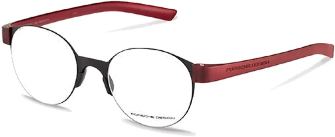 Porsche Design P8812 Leesbril - Zwart/Bordeaux Rood +1.00