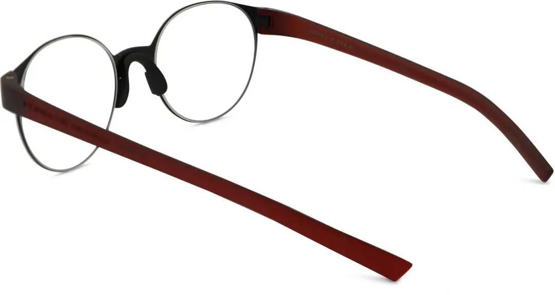 Porsche Design P8812 Leesbril - Zwart/Bordeaux Rood +1.00