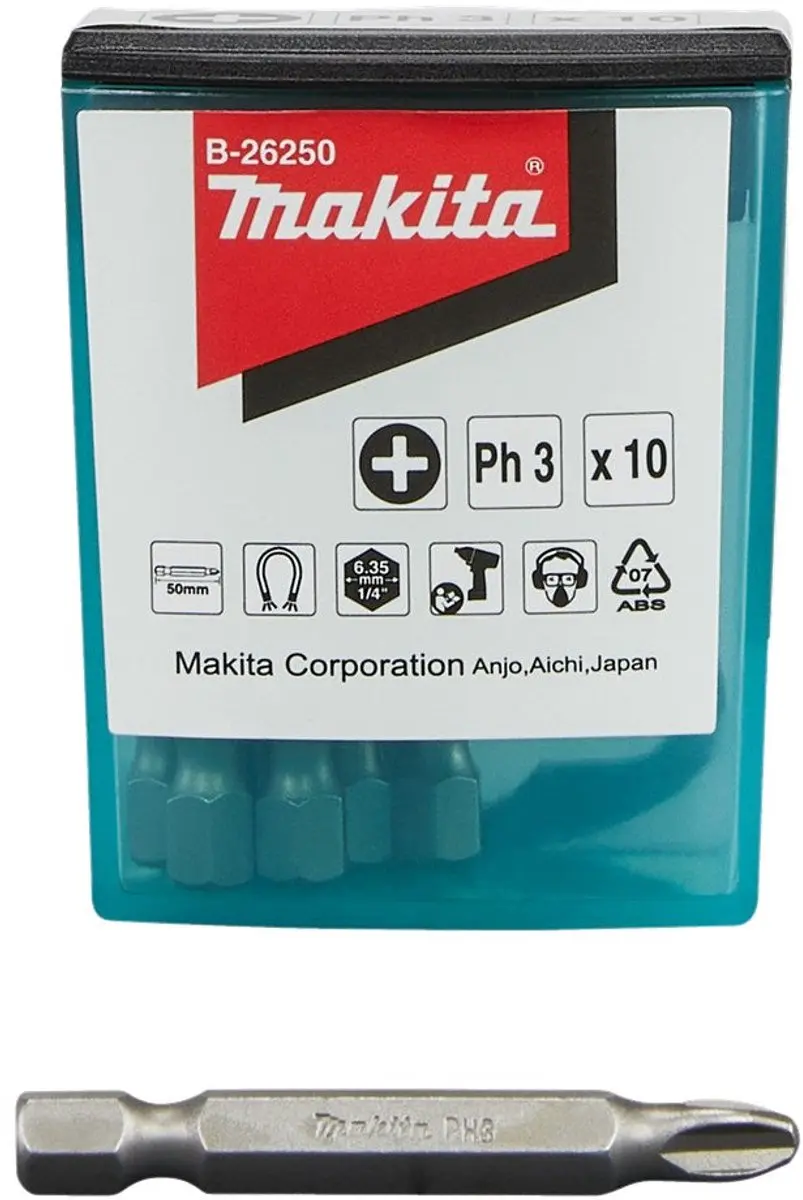 MAKITA SCHROEFBIT PH3X25 10STK