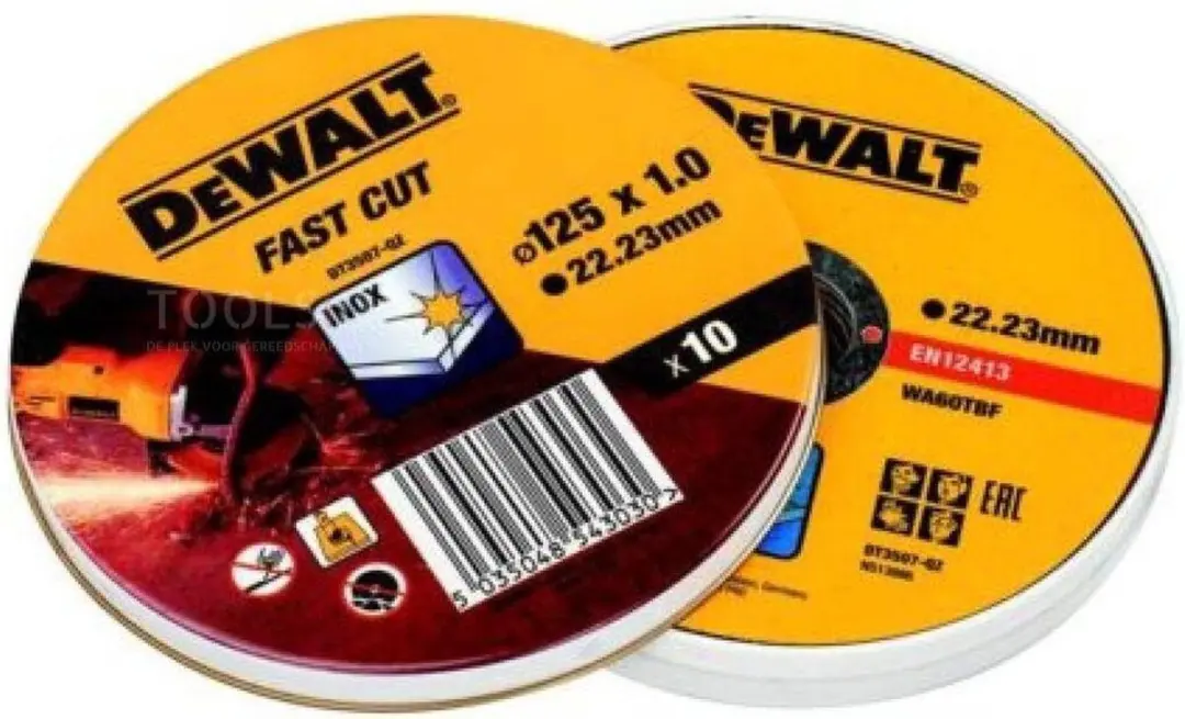 DeWalt DT3507 Doorslijpschijf RVS/Inox 125mm - 10 Stuks