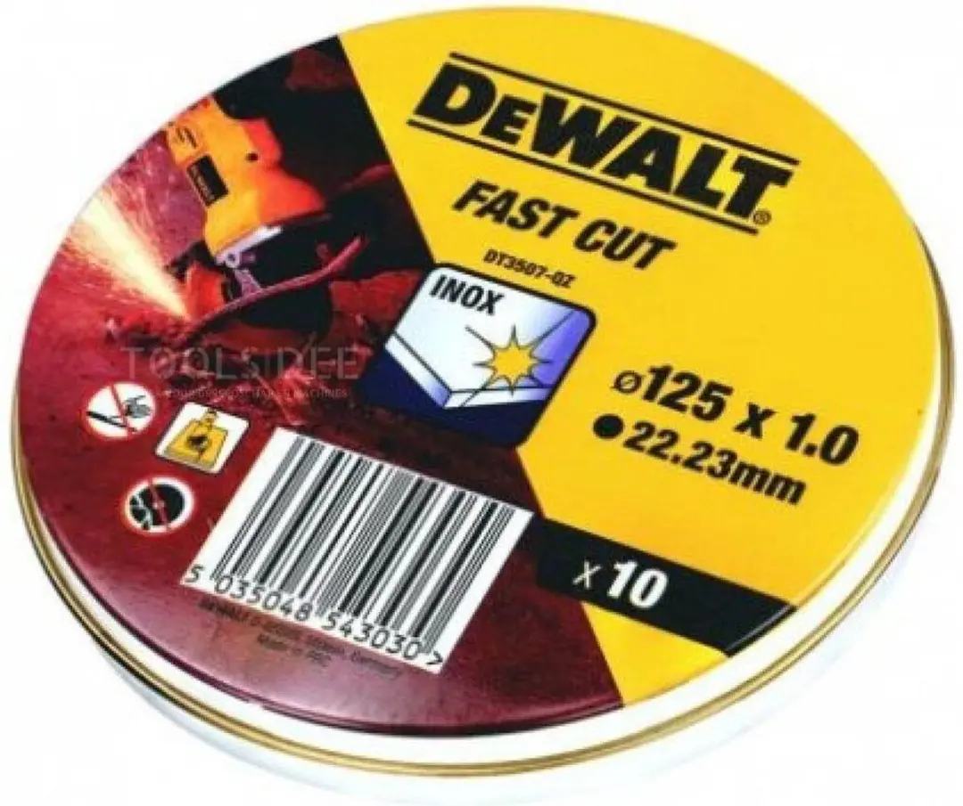 DeWalt DT3507 Doorslijpschijf RVS/Inox 125mm - 10 Stuks