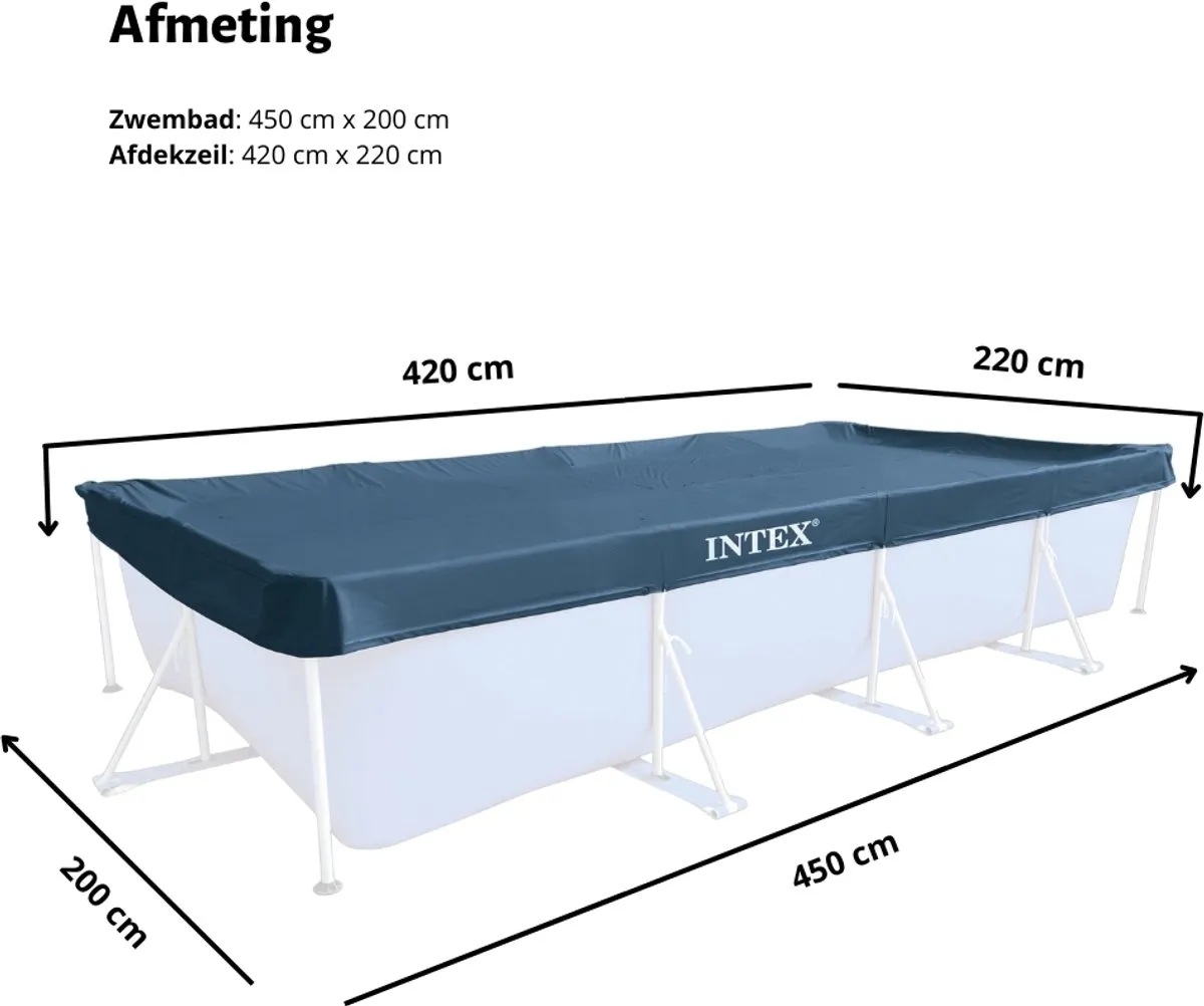Intex Zwembad Afdekzeil 470x240cm - Blauw