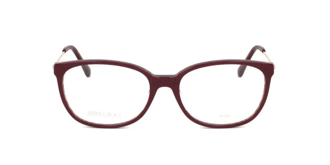 Jimmy Choo JC302 Brilmontuur - 55/17/145mm - Burgundy Animalier