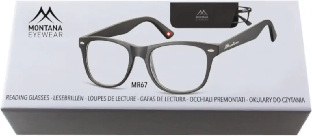 Montana Leesbril Mr67 - Sterkte +1.00 - Zwart
