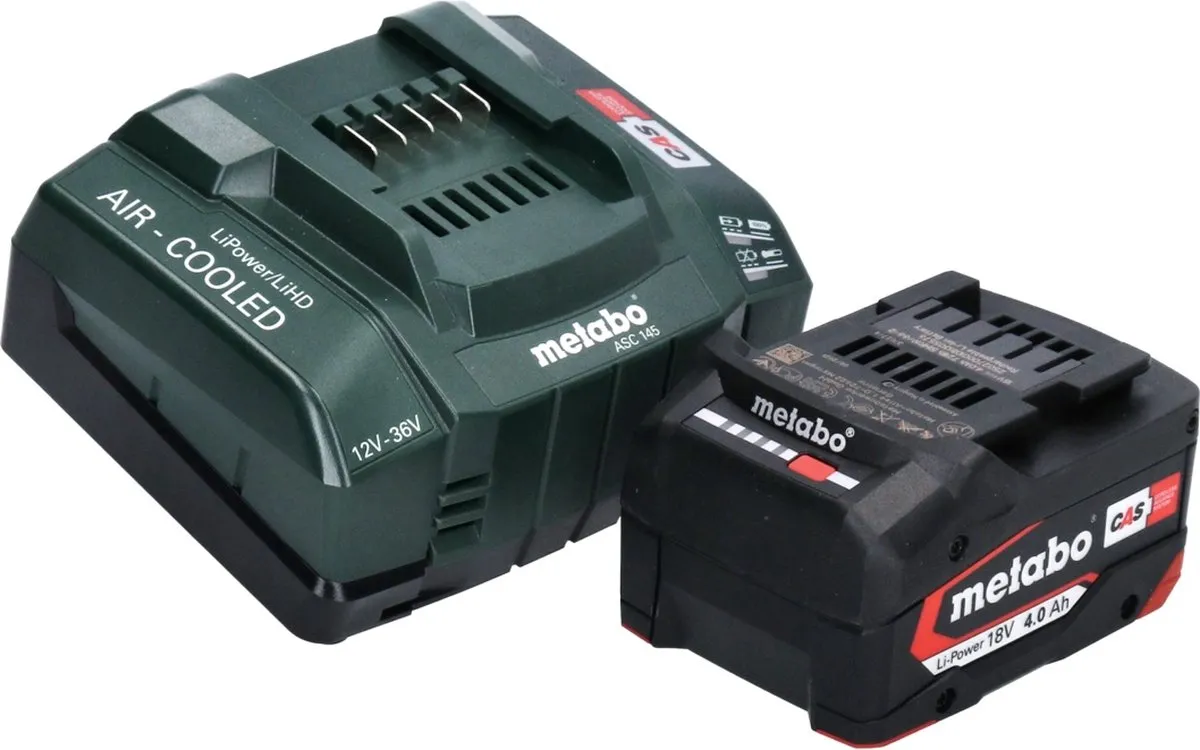 Metabo Basisset 18V 4.0Ah CAS - 1x Accu + Snellader