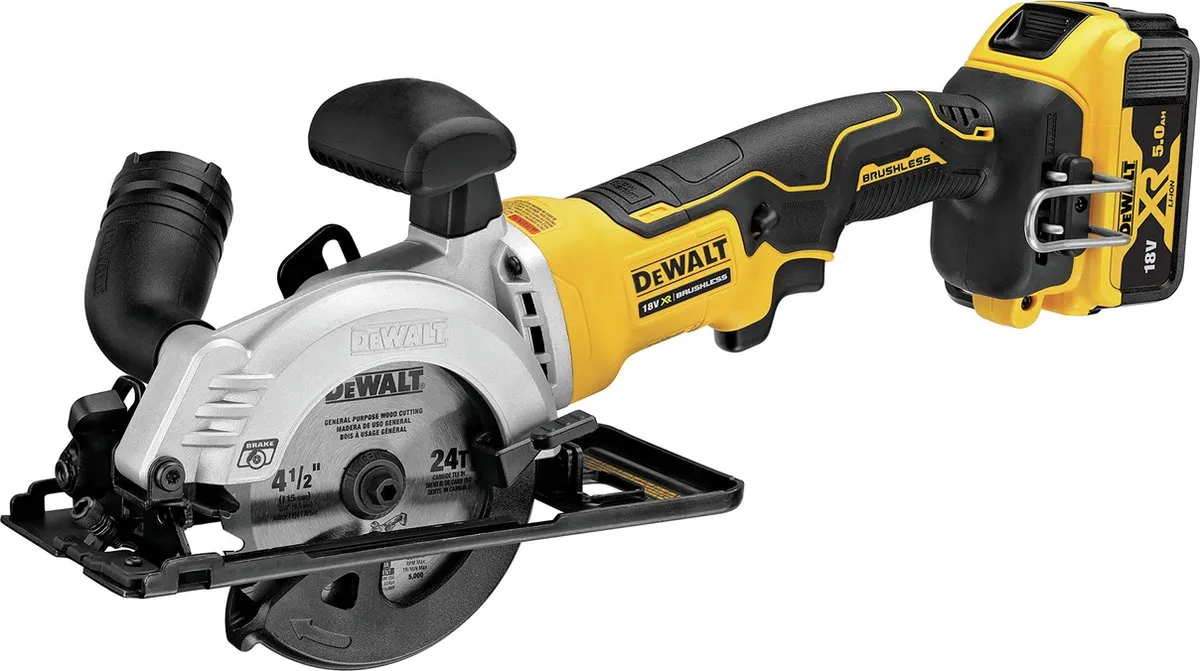 DeWalt DCS571P2 Accu Cirkelzaag 18V - 115mm - 2x 5.0Ah