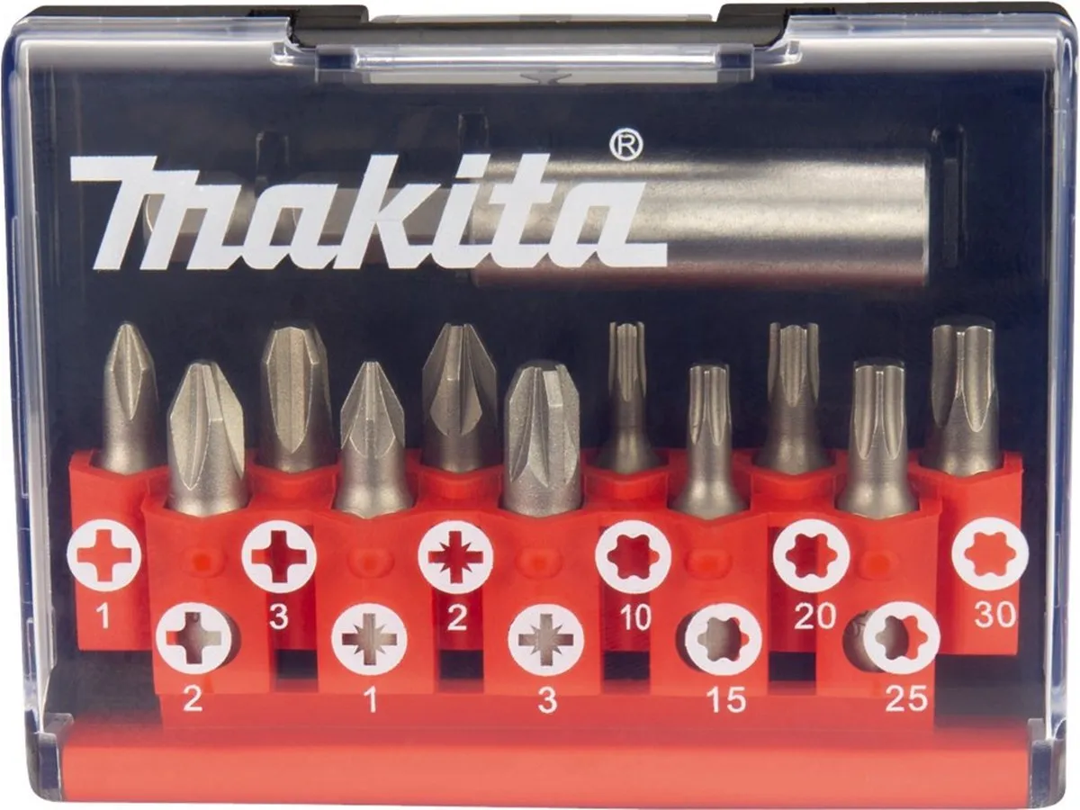 Makita D-31083 Bitset 12-delig - Magnetische houder