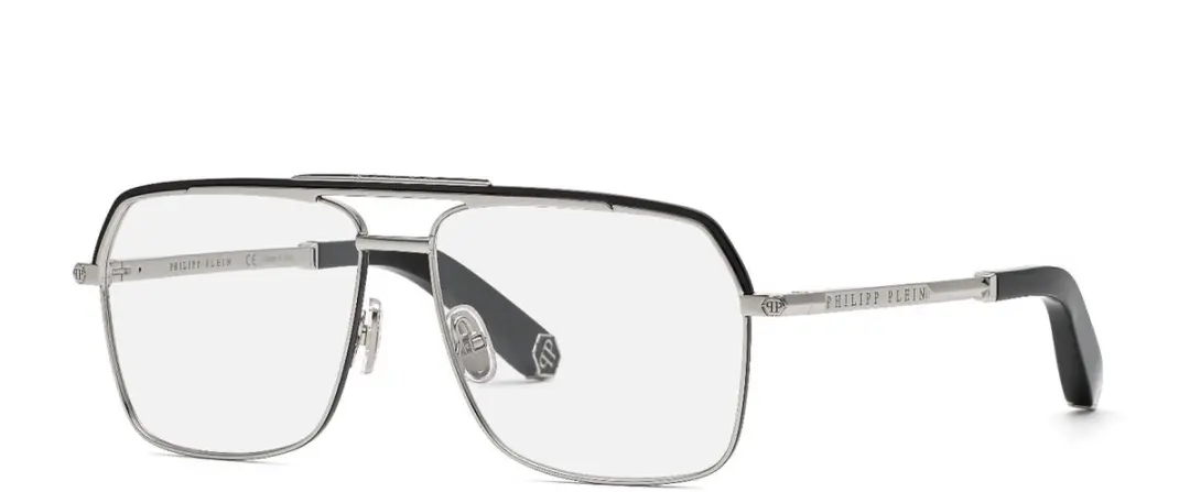 Philipp Plein VPP085M Bril - Zilver Matt - afbeelding 3 van 4
